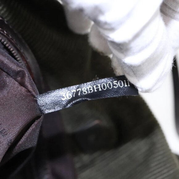 FENDI Tote Bag Corduroy Khaki Auth fm3899 - Picture 2 of 16